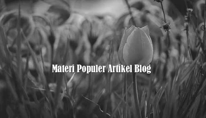 Materi Populer Artikel Blog