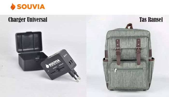 charger universal dan tas ransel souvia